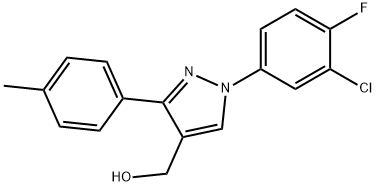 (1-(3-CHLORO-4-FLUOROPHENYL)-3-P-TOLYL-1H-PYRAZOL-4-YL)METHANOL Structure