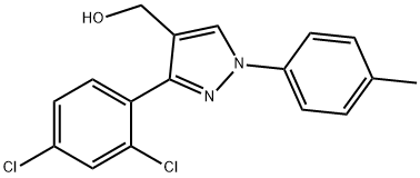 (3-(2,4-DICHLOROPHENYL)-1-P-TOLYL-1H-PYRAZOL-4-YL)METHANOL Structure