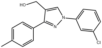 (1-(3-CHLOROPHENYL)-3-P-TOLYL-1H-PYRAZOL-4-YL)METHANOL Structure