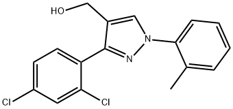 (3-(2,4-DICHLOROPHENYL)-1-O-TOLYL-1H-PYRAZOL-4-YL)METHANOL Structure