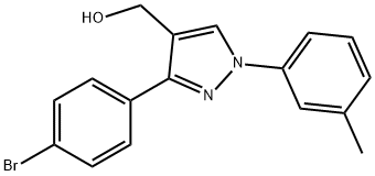 (3-(4-BROMOPHENYL)-1-M-TOLYL-1H-PYRAZOL-4-YL)METHANOL Structure