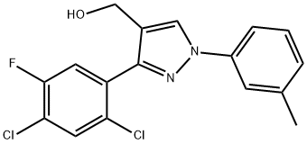 (3-(2,4-DICHLORO-5-FLUOROPHENYL)-1-M-TOLYL-1H-PYRAZOL-4-YL)METHANOL Structure