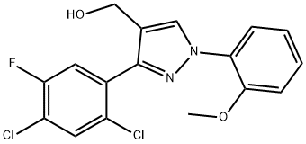 (3-(2,4-DICHLORO-5-FLUOROPHENYL)-1-(2-METHOXYPHENYL)-1H-PYRAZOL-4-YL)METHANOL Structure