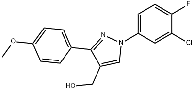 (1-(3-CHLORO-4-FLUOROPHENYL)-3-(4-METHOXYPHENYL)-1H-PYRAZOL-4-YL)METHANOL Structure