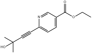 ETHYL 6-(3-HYDROXY-3-METHYLBUT-1-YNYL)NICOTINATE Structure