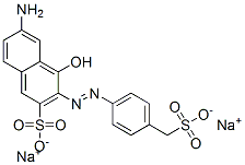 6-Amino-4-hydroxy-3-[[4-(sulfomethyl)phenyl]azo]-2-naphthalenesulfonic acid disodium salt Structure