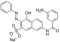 sodium 7-[(3-aminobenzoyl)amino]-4-hydroxy-3-(phenylazo)naphthalene-2-sulphonate  Structure