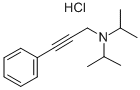 2-Propyn-1-amine, N,N-bis(1-methylethyl)-3-phenyl-, hydrochloride Structure