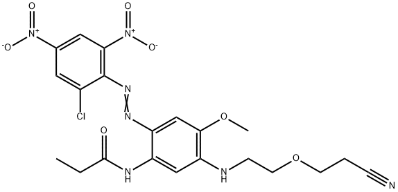 66693-27-4 N-[2-[(2-chloro-4,6-dinitrophenyl)azo]-5-[[2-(2-cyanoethoxy)ethyl]amino]-4-methoxyphenyl]propionamide