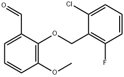 2-[(2-CHLORO-6-FLUOROBENZYL)OXY]-3-METHOXYBENZALDEHYDE Structure