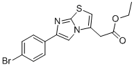 6-(4-BROMOPHENYL)IMIDAZO[2,1-B]THIAZOLE-3-ACETIC ACID ETHYL ESTER Structure