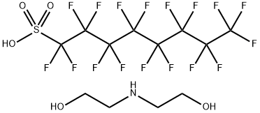 BIS(2-HYDROXYETHYL)AMMONIUM PERFLUOROOCTANESULFONATE Structure