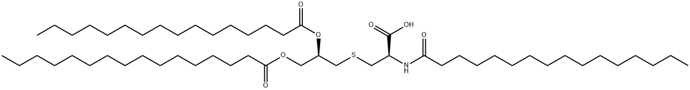 N-ALPHA-PALMITOYL-S-[2,3-BIS(PALMITOYLOXY)-(2RS)-PROPYL]-L-CYSTEINE Structure