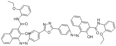 4,4'-[1,3,4-OXADIAZOLE-2,5-DIYLBIS(4,1-PHENYLENEAZO)] BIS[N-(2-ETHOXYPHENYL)3-HYDROXY-2-NAPHTHALENECARBOXAMIDE Structure