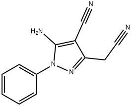 5-AMINO-4-CYANO-3-CYANOMETHYL-1-PHENYLPYRAZOLE Structure