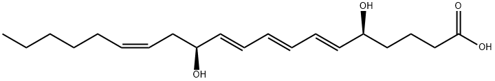 (5S,12S)-DIHYDROXY-(6E,8E,10E,14Z)-EICOSATETRAENOIC ACID Structure