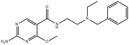 2-Amino-N-(2-(benzylethylamino)ethyl)-4-methoxy-5-pyrimidinecarboxamid e Structure