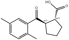 TRANS-2-(2,5-DIMETHYLBENZOYL)CYCLOPENTANE-1-CARBOXYLIC ACID Structure