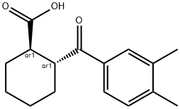 TRANS-2-(3,4-DIMETHYLBENZOYL)CYCLOHEXANE-1-CARBOXYLIC ACID Structure