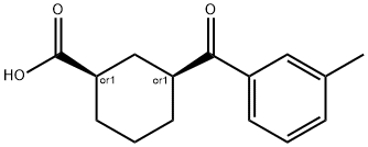 CIS-3-(3-METHYLBENZOYL)CYCLOHEXANE-1-CARBOXYLIC ACID Structure