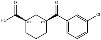 CIS-3-(3-CHLOROBENZOYL)CYCLOHEXANE-1-CARBOXYLIC ACID Structure