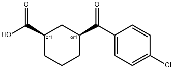 CIS-3-(4-CHLOROBENZOYL)CYCLOHEXANE-1-CARBOXYLIC ACID Structure