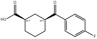 CIS-3-(4-FLUOROBENZOYL)CYCLOHEXANE-1-CARBOXYLIC ACID Structure