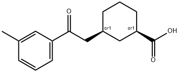 CIS-3-[2-(3-METHYLPHENYL)-2-OXOETHYL]CYCLOHEXANE-1-CARBOXYLIC ACID Structure