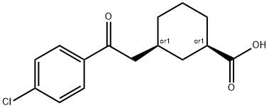 CIS-3-[2-(4-CHLOROPHENYL)-2-OXOETHYL]CYCLOHEXANE-1-CARBOXYLIC ACID Structure