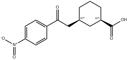 CIS-3-[2-OXO-2-(4-NITROPHENYL)ETHYL]CYCLOHEXANE-1-CARBOXYLIC ACID Structure