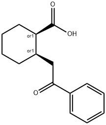 CIS-2-(2-OXO-2-PHENYLETHYL)CYCLOHEXANE-1-CARBOXYLIC ACID Structure