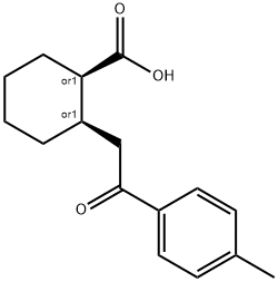 CIS-2-[2-(4-METHYLPHENYL)-2-OXOETHYL]CYCLOHEXANE-1-CARBOXYLIC ACID Structure