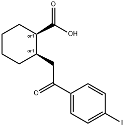 CIS-2-[2-(4-IODOPHENYL)-2-OXOETHYL]CYCLOHEXANE-1-CARBOXYLIC ACID Structure