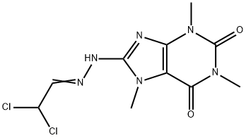 Dichloroacetaldehyde (1,3,7-trimethyl-2,6-dihydro-2,6-dioxo-7H-purin-8-yl)hydrazone Structure