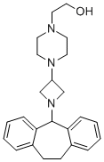 4-(1-(10,11-Dihydro-5H-dibenzo(a,d)cyclohepten-5-yl)azetidin-3-yl)pipe razineethanol Structure