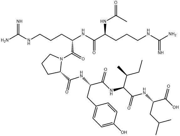 AC-ARG-ARG-PRO-TYR-ILE-LEU-OH Structure