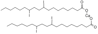 calcium diiodostearate Structure