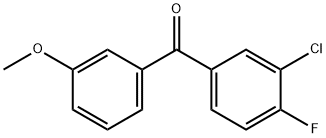 3-CHLORO-4-FLUORO-3'-METHOXYBENZOPHENONE Structure