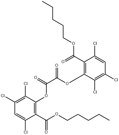 Bis(2-carbopentyloxy-3,5,6-trichlorophenyl) oxalate Structure