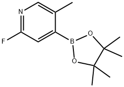 2-FLUORO-5-METHYLPYRIDINE-4-BORONIC ACID PINACOL ESTER Structure