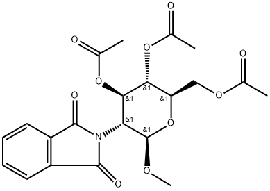 Methyl3,4,6-tri-O-acetyl-2-deoxy-2-phthalimido-b-D-glucopyranoside Structure