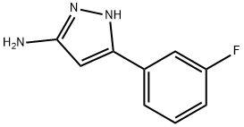 5-(3-FLUORO-PHENYL)-2H-PYRAZOL-3-YLAMINE Structure