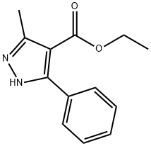 3-METHYL-5-PHENYL-1H-PYRAZOLE-4-CARBOXYLIC ACID ETHYL ESTER Structure