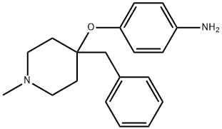 4-((1-Methyl-4-(phenylmethyl)-4-piperidinyl)oxy)benzenamine Structure