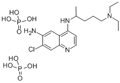 6-Amino-7-chloro-4-((4-(diethylamino)-1-methylbutyl)amino)quinoline di phosphate Structure