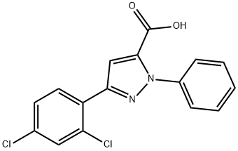 3-(2,4-DICHLOROPHENYL)-1-PHENYL-1H-PYRAZOLE-5-CARBOXYLIC ACID Structure