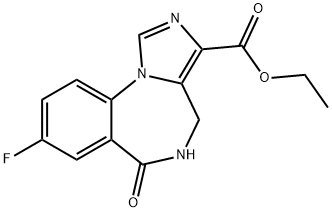 4H-IMIDAZO[1,5-A][1,4]BENZODIAZEPINE-3-CARBOXYLIC ACID, 8-FLUORO-5,6-DIHYDRO-6-OXO-, ETHYL ESTER Structure