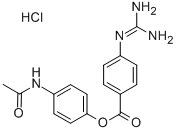 4'-ACETAMIDOPHENYL 4-GUANIDINOBENZOATE HYDROCHLORIDE Structure