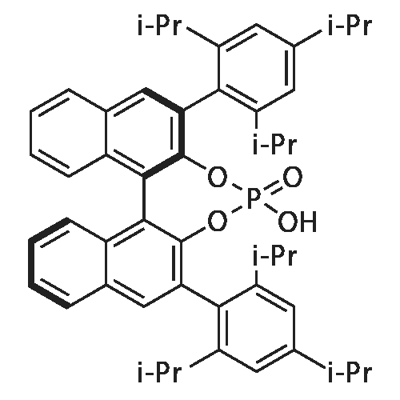 791616-63-2 (R)-TRIP,  (11bR)-4-Hydroxy-2,6-bis[2,4,6-tris(1-methylethyl)phenyl]dinaphtho[2,1-d:1μ,2μ-f]-1,3,2-dioxaphosphepin  4-oxide,  (R)-3,3μ-Bis(2,4,6-triisopropylphenyl)-1,1μ-bi-2-naphthol  cyclic  monophosphate