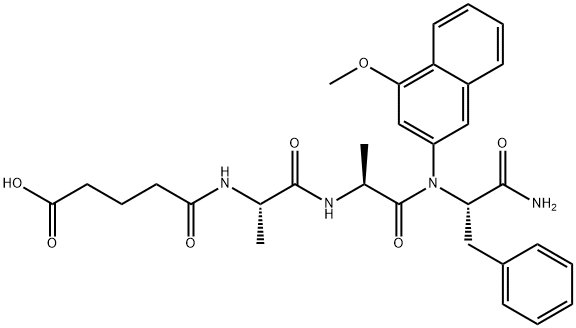 GLUTARYL-ALA-ALA-PHE 4-METHOXY-BETA-NAPHTHYLAMIDE Structure